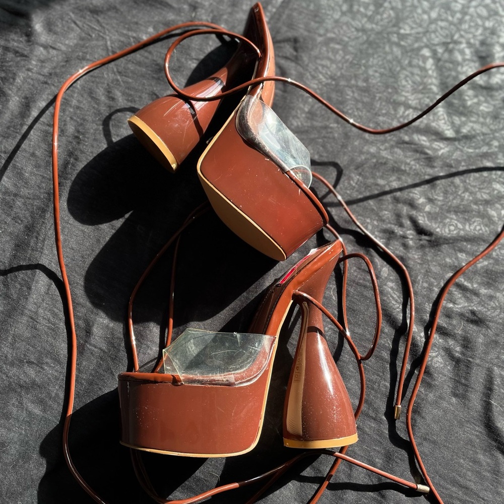 Elegant Brown Platform Heels